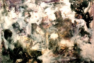 Oscurità trasparente, 100 h x 120, acrilico su tela, 1995